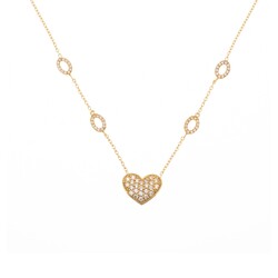 22K Gold Heart Necklace - 2