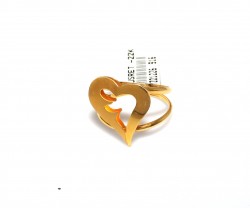 22K Gold Heart Shaped Ring - 4