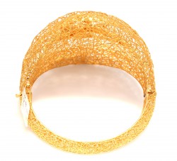 22K Gold High Hinged Bangle Bracelet - 4