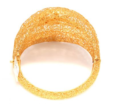 22K Gold High Hinged Bangle Bracelet - 4