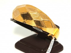 22K Gold Lozenge Scattered Design Bangle Bracelet - Nusrettaki (1)