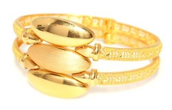 22K Gold Macaron Bangle Bracelet - 2