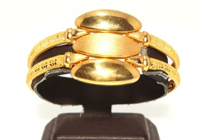 22K Gold Macaron Bangle Bracelet - 3