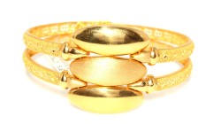 22K Gold Macaron Bangle Bracelet - 1
