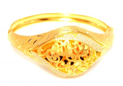 22K Gold Mirrored Ivy Bangle Bracelet - 2