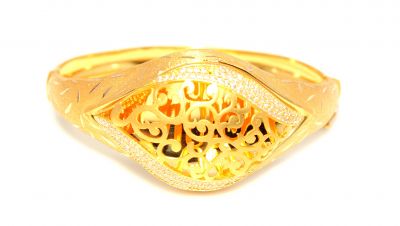 22K Gold Mirrored Ivy Bangle Bracelet - 1