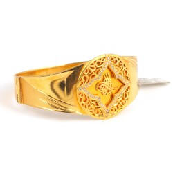 22K Gold Ottoman Emperor's Signature Design Bangle Bracelet - 1