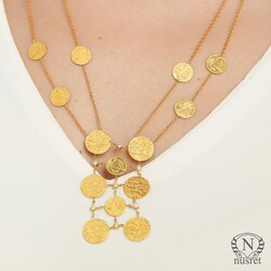 22K Gold Ottoman Signed Design Necklace - 1