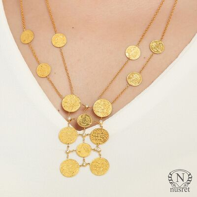 22K Gold Ottoman Signed Design Necklace - 1