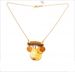 22K Gold Ottoman Signed Model Necklace - Nusrettaki (1)