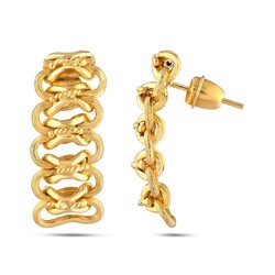 22K Gold Princess Drop Earrings - Nusrettaki (1)