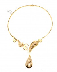 22K Gold Question Mark Design Necklace - Nusrettaki (1)