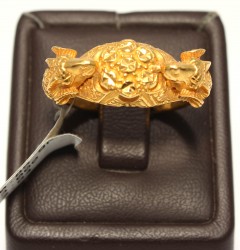 22K Gold Ram's Head Handcrafted Ring - 2