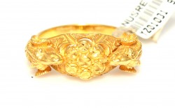 22K Gold Ram's Head Handcrafted Ring - Nusrettaki
