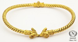 22K Gold Rams Head Necklace - 2