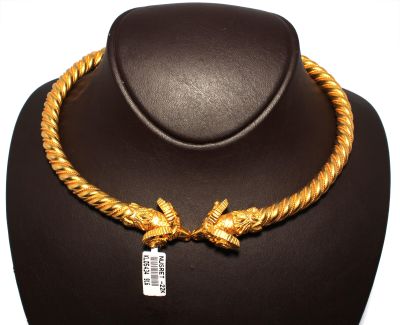 22K Gold Rams Head Necklace - 3
