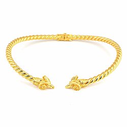 22K Gold Rams Head Necklace - 3