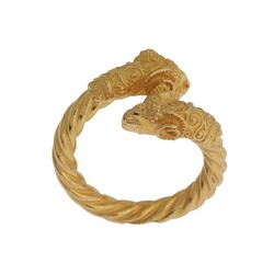 22K Gold Rams Head Ring - 6