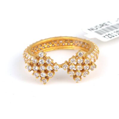 22K Gold Rhombus Shaped Ring - 4