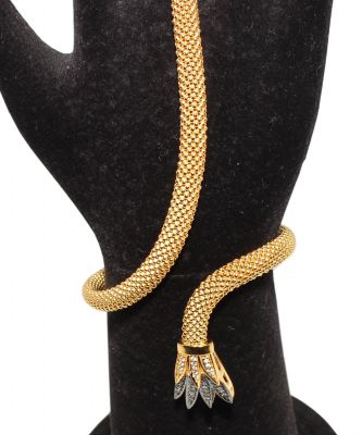 22K Gold Ring Bracelet, Harpy Eagle Design - 4