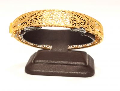 22K Gold Song of The Leaves Fusion Bangle - 2