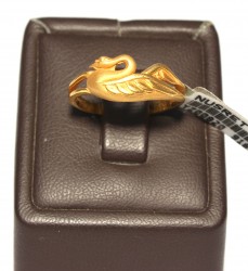22K Gold Swan Design Ring - 3
