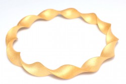 22K Gold Swirl Daniel Model Bangle Bracelet - 4