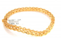 22K Gold Swirling Stars Fusion Bangle Bracelet - Nusrettaki (1)