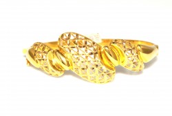 22K Gold Three Almond Design Bangle - Nusrettaki