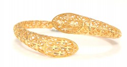 22K Gold Twins Stars Bangle Bracelet - Nusrettaki