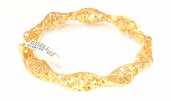 22K Gold Twisted Hinged Fusion Bangle Bracelet - 4