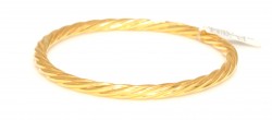 22K Gold Twisted Slip On Bangles - 1