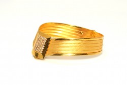 22K Gold Woven Trabzon Handcrafted Bangle Bracelet - Nusrettaki (1)