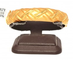 22K Gold X's Design Hinged Bangle Bracelet - 2