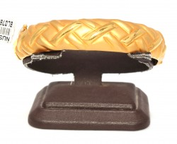 22K Gold X's Design Hinged Bangle Bracelet - 5