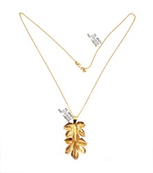 22K Vine Leaf Gold Pendant - Nusrettaki (1)