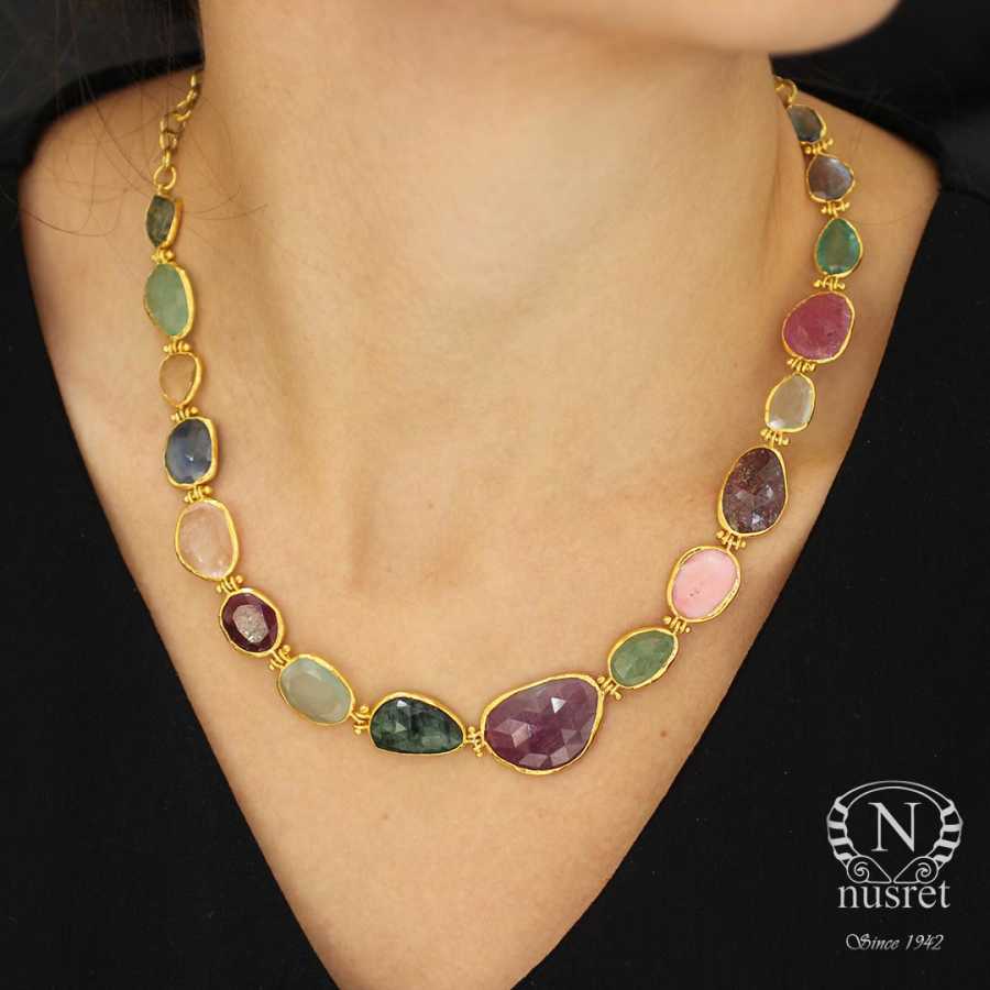 Taşsız Altın Ayyıldız Kolye Altın Sepeti