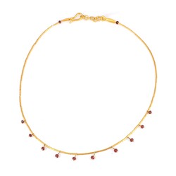 Nusrettaki - 24 Ayar Altın Garnet Kolye