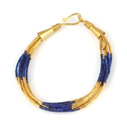 24 Ayar Altın Lapis Taşlı 8 Sıra Şarnel Bileklik - Nusrettaki (1)