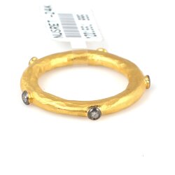 24 Ayar Altın Pırlanta Taşlı Dövmeli Yüzük - Nusrettaki (1)