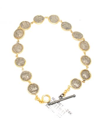 24K Gold & Silver Illustrated Bracelet - 3
