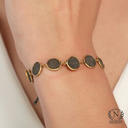 24K Gold & Silver Illustrated Bracelet - 6