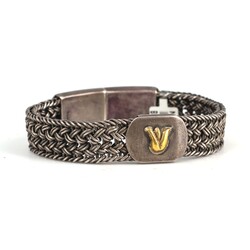 24K Gold & Silver Wire Knitting Men's Bracelet - Nusrettaki