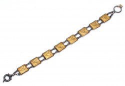 24K Gold & Silver Trojan Soldier Bracelet - Nusrettaki (1)