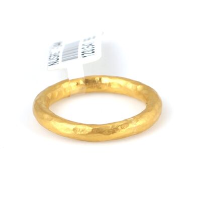 24 Ayar Altın Yuvarlak Dövmeli Yüzük - 1