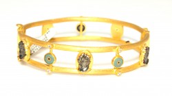 24 K Tube Gold Bracelets - Nusrettaki