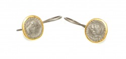 Nusrettaki - 24K Gold & Silver Mix Trojan Soldier Drop Earrings