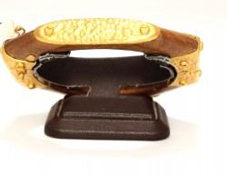 24K Gold & Wood Bangle Bracelet - 4