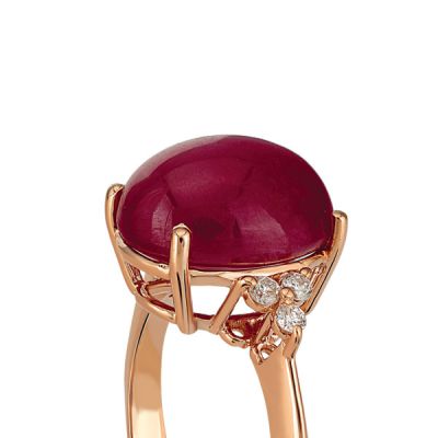 6,05 ct Diamond Ring with Ruby - 2