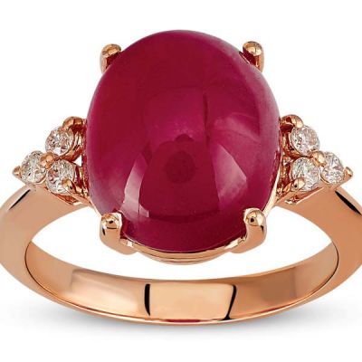 6,05 ct Diamond Ring with Ruby - 3